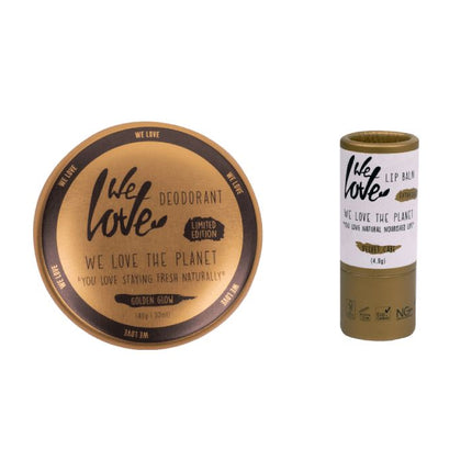 We love the Planet - Cadeauset - Golden Glow Deo & Golden Care Lipbalm