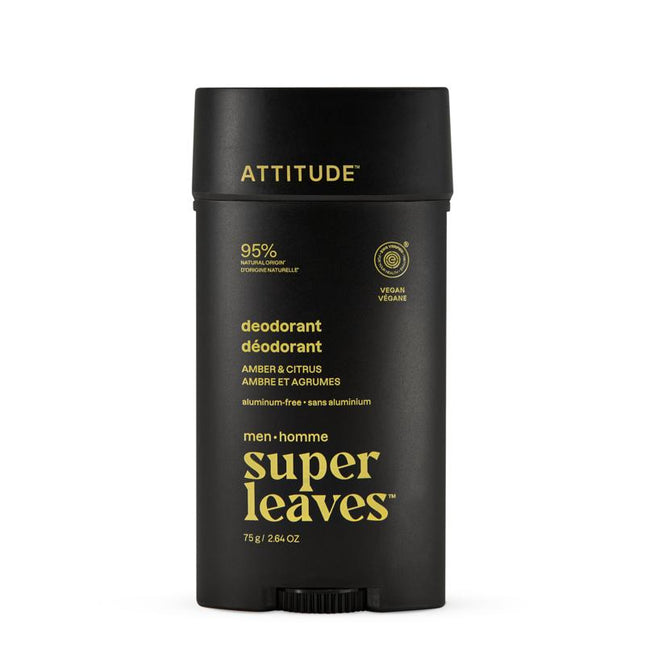 ATTITUDE Men Deodorant Amber & Citrus– natuurlijke vegan deodorant voor mannen
