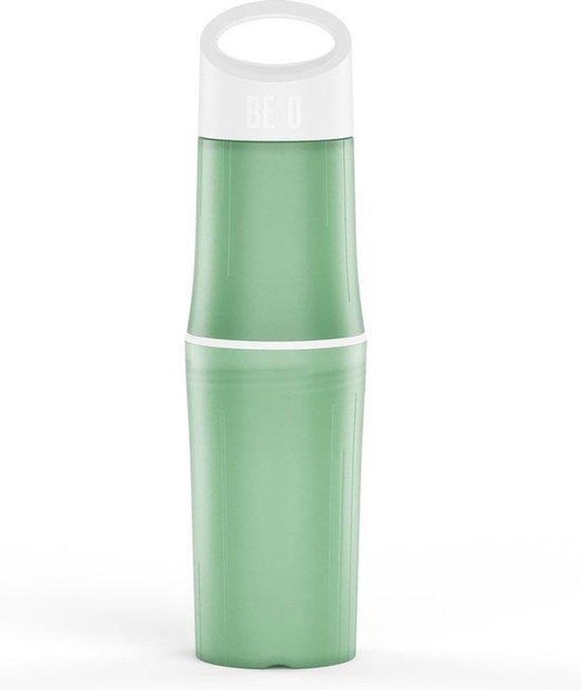 Groene BE O Bottle – duurzame waterfles van suikerriet, 500 ml, BPA-vrij en modulair ontwerp