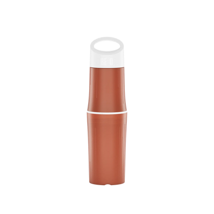 Oranje BE O Bottle – duurzame waterfles van suikerriet, 500 ml, BPA-vrij, geurloos en modulair ontwerp