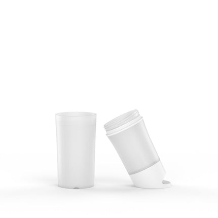 Witte BE O Bottle van suikerriet in uit elkaar geklikte vorm – duurzame, BPA-vrije waterfles van 500 ml met modulair ontwerp