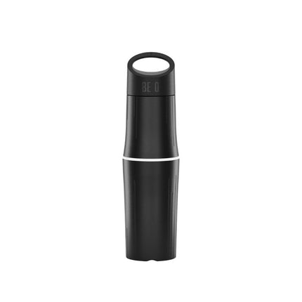 Zwarte BE O Bottle – duurzame waterfles van suikerriet, 500 ml, BPA-vrij, geurloos en modulair ontwerp