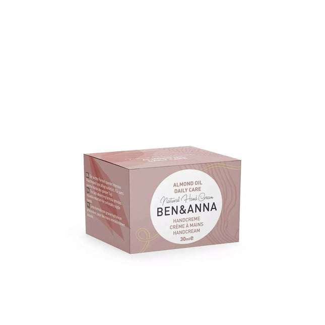 Verpakking van Ben & Anna Daily Care handcrème met amandelolie, 30 ml