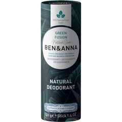 Alttekst afbeelding: Ben & Anna Green Fusion deodorant in papertube – 40 gram, natuurlijke citrusgeur