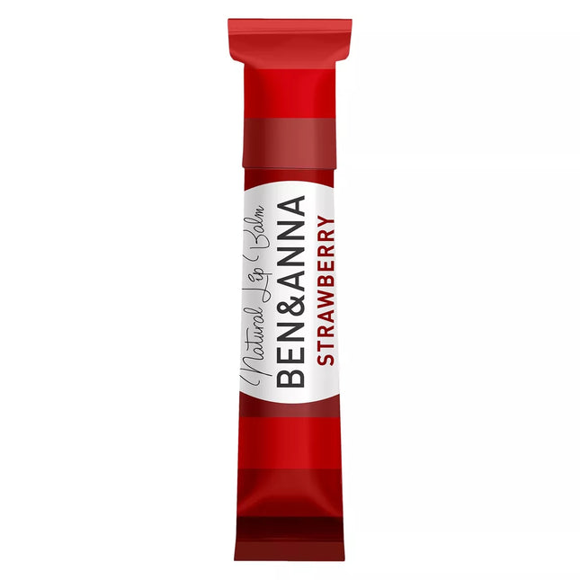 Ben & Anna lippenbalsem Strawberry in papertube - vegan en plasticvrij