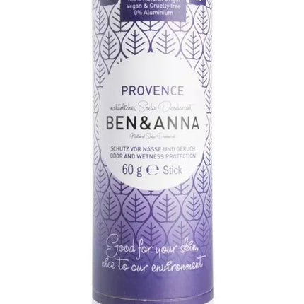 Ben & Anna papertube deodorant Provence – 60 gr – lavendelgeur en plasticvrije verpakking