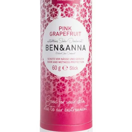 Ben & Anna papertube deodorant roze grapefruit – 60 gr – plasticvrij en vegan