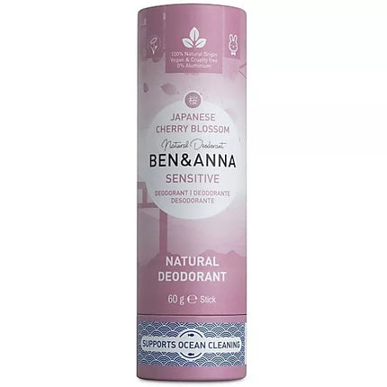 Ben & Anna papertube deodorant Sensitive Japanese Cherry Blossom – 60 gr – zacht en geurend voor gevoelige huid