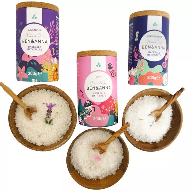 Natuurlijk Badzout – Lavendel, Roos & Korenbloem