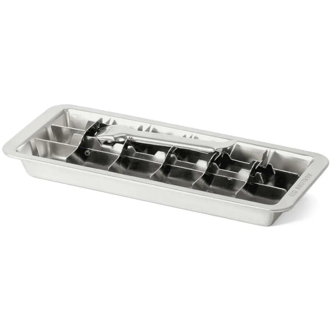 RVS ijsblokjesvorm van ECO Brotbox voor 18 ijsblokjes, plasticvrij en vaatwasmachinebestendig met handige hendel