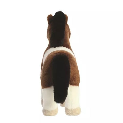 Achterzijde van Eco Nation pluchen knuffel paard 28 cm