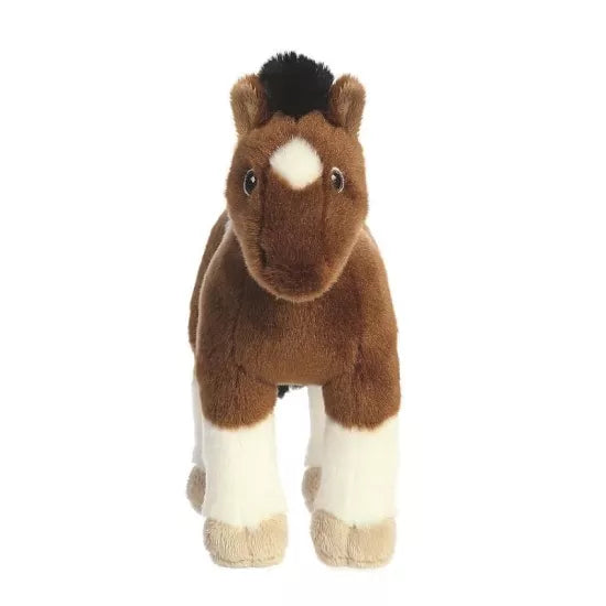 Voorzijde van Eco Nation pluchen knuffel paard 28 cm