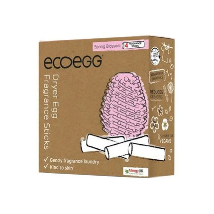 EcoEgg navulling voor wasdrogerballen in Spring Blossom geur, verpakking van 4 geurstokjes, vegan en hypoallergeen