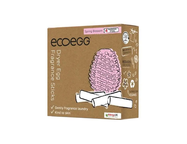 EcoEgg navulling voor wasdrogerballen in Spring Blossom geur, verpakking van 4 geurstokjes, vegan en hypoallergeen