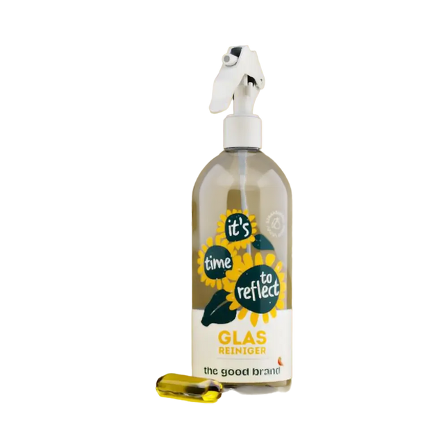 Glasreiniger van The Good Brand met hervulbare fles en oplosbare pod voor 500ml schoonmaakmiddel