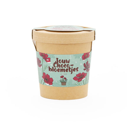 Kweekset voor chocoladebloemen in een beker van Die Stadtgärtner