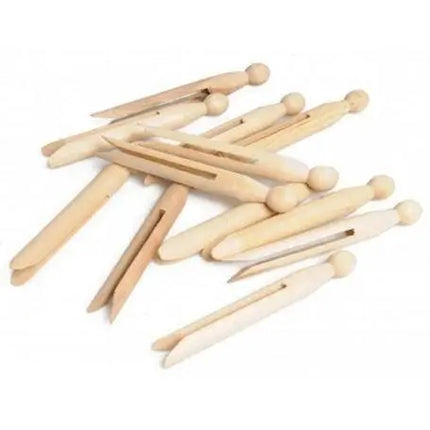 Detail van FSC‑beukenhouten wasknijper zonder metalen veer