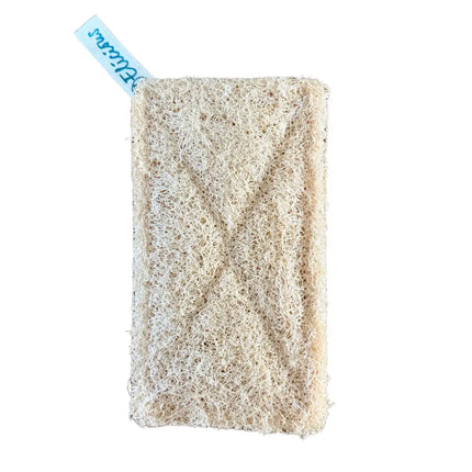 Achterzijde van de dubbelzijdige loofah afwaspad
