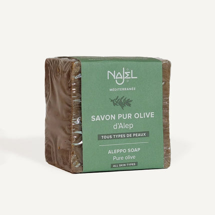 Najel Aleppozeep van pure olijfolie zonder parfum, blok van 190 gram