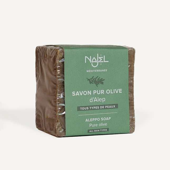 Najel Aleppozeep van pure olijfolie zonder parfum, blok van 190 gram