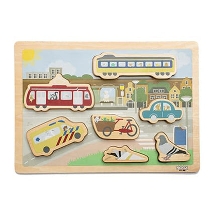 Houten Puzzel - Chunky Blocks - Stad - NOOX City Kids