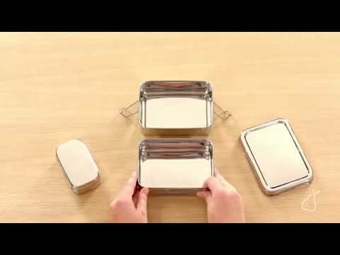Eco Lunchbox - RVS lunchbox - Three-In-one
