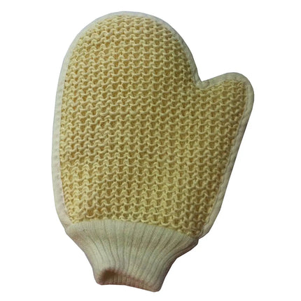 Gebruik de crin-zijde op een vochtige huid met cirkelvormige bewegingen.  
Gebruik de katoenen zijde voor een zachte reiniging.  
Spoel na gebruik goed uit en laat aan de lucht drogen.