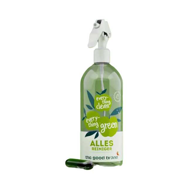 Duurzame allesreiniger van The Good Brand in hervulbare fles met oplosbare capsule voor 500ml schoonmaakmiddel