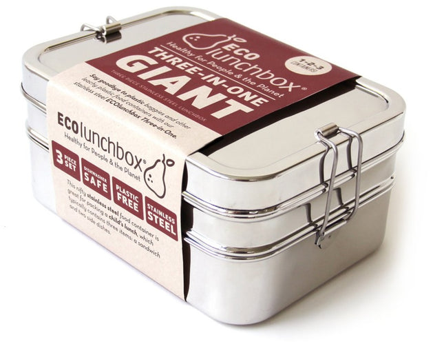 Eco Lunchbox - RVS lunchbox - 3 in 1 Giant