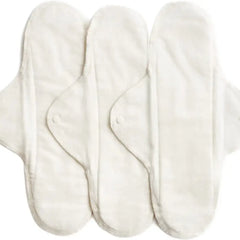 Set van 3 wasbare nachtverbanden van biologisch katoen – ImseVimse – huidvriendelijk, duurzaam en lekvrij – kleur naturel