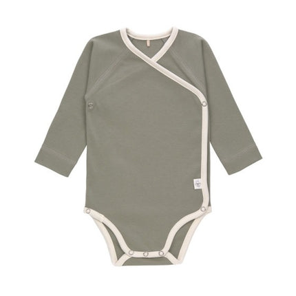 Lässig Romper Set 2‑delig – Biologisch Katoen – Blauw/Olijf – Lange Mouw