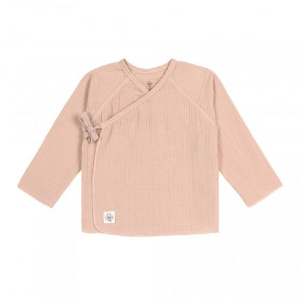 Lässig Muslin Overslag T-shirt Lange Mouwen - Powder Pink