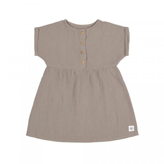 Lässig Muslin Jurk Taupe