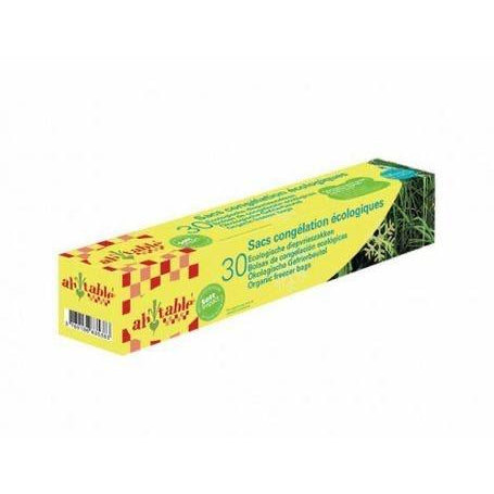 Ecologische diepvrieszakken van bioplastic – maat M – 30 stuks met sluitstrip – BPA-vrij en CO₂-arm