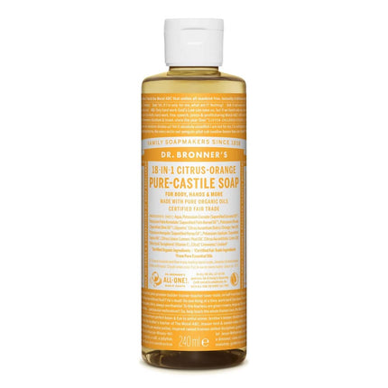 Dr. Bronner's Pure Castile Vloeibare Zeep 240 ml Citrus Orange