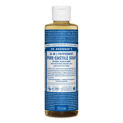Dr. Bronner's Pure Castile Vloeibare Zeep 240 ml Pepermunt
