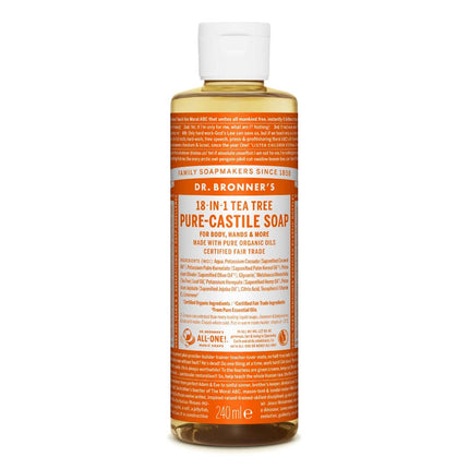 Dr. Bronner's Pure Castile Vloeibare Zeep 240 ml Tea Tree