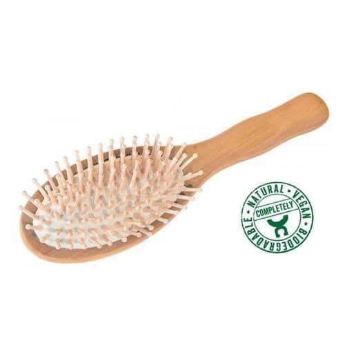 Haarborstel met knoppen van bamboe-Haaraccessoires-Supergroen