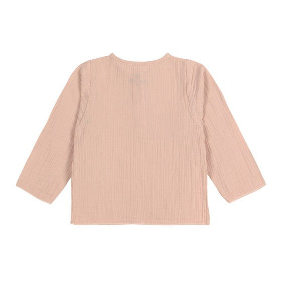 Lässig Muslin T-shirt Lange Mouwen Powder Pink