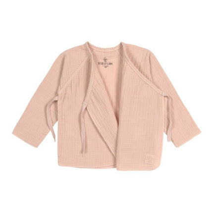 Lässig Muslin Overslag T-shirt Lange Mouwen - Powder Pink