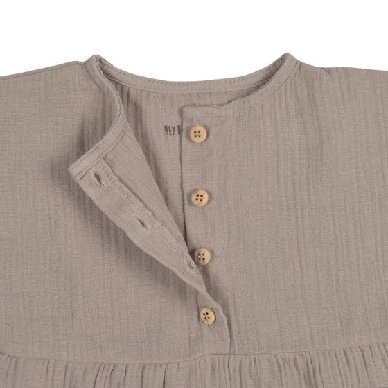 Lässig Muslin Jurk Taupe