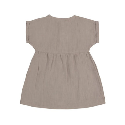 Lässig Muslin Jurk Taupe