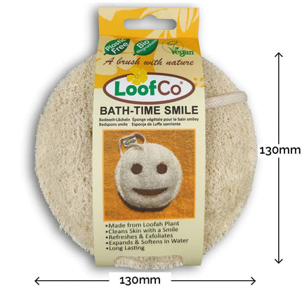 LoofCo Douche- en Badspons Smiley afmetingen